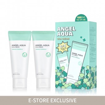 BEYOND Angel Aqua Cica Cream (1+1) [150ml + 150ml] - Gel Moisturizer with Niacinamide and Suitable for Sensitive Skin